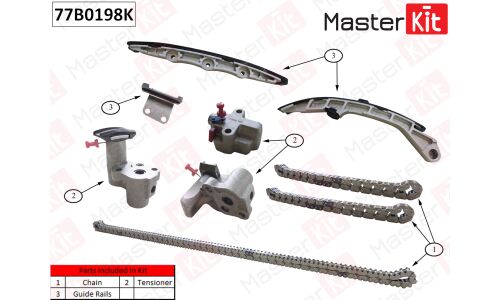 Комплект для замены цепи ГРМ MasterKit, арт. 77B0198K