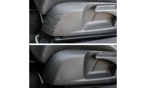 Полироль-реставратор салона Lavr Plastic Polish Recovery, для пластика, винила и резины, с защитой от УФ-лучей, аромат ванили, аэрозоль 400мл, арт. Ln1418