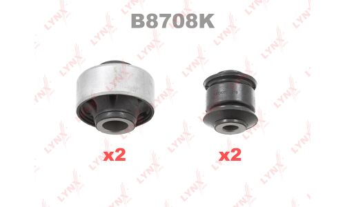 Сайлентблок LYNXauto, комплект 4 шт, арт. B8708K
