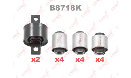 Сайлентблок LYNXauto, комплект 14 шт, арт. B8718K