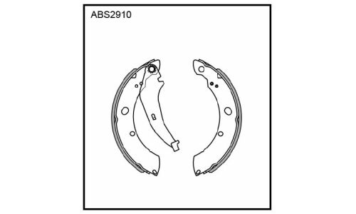 Колодки тормозные барабанные Allied Nippon, комплект на ось (4 шт), арт. ABS2910
