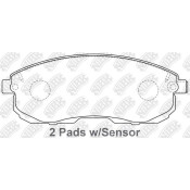 Колодки тормозные дисковые NiBK, комплект на ось (4 шт), арт. PN2201S