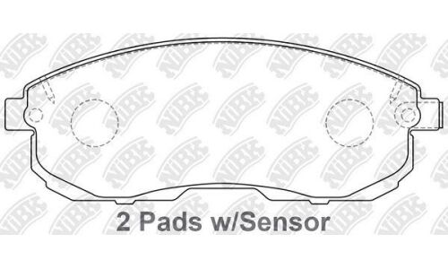 Колодки тормозные дисковые NiBK, комплект на ось (4 шт), арт. PN2201S
