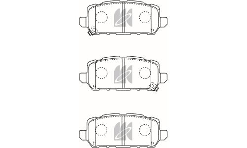 Колодки тормозные дисковые Kashiyama, задние, комплект на ось (4 шт), арт. D5226M