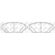 Колодки тормозные дисковые NIBK Performance, передние, комплект на ось (4 шт), арт. PN25005S