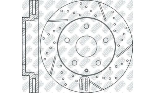 Диск тормозной NiBK перфорированный, арт. RN1516DSET