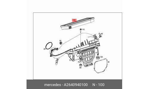 Фильтр воздушный Mercedes, арт. A 264 094 01 00