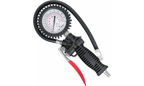 Пистолет для накачки шин Thorvik, с аналоговым манометром до 12атм, с клапаном сброса, шланг 440мм, арт. ATIG2