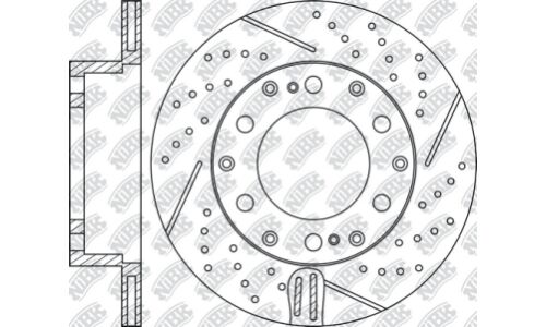 Диск тормозной NiBK перфорированный, арт. RN1553DSET
