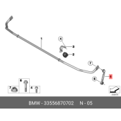 Стойка стабилизатора | зад BMW, арт. 33 55 6 870 702