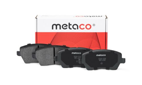 Колодки тормозные дисковые Metaco, передние, комплект на ось (4 шт), арт. 3000-006