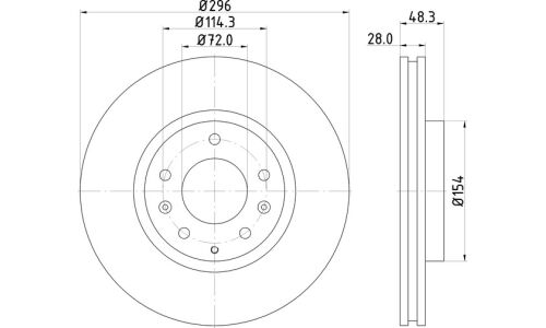 Диск тормозной Nisshinbo, арт. ND5025K