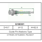 Направляющая тормозного суппорта Frenkit, передняя, арт. G108301