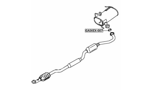 Кольцо уплотнительное выхлопной трубы | прав/лев Febest, арт. GASKEX-007