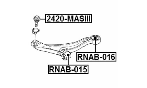 Опора шаровая Febest, передняя, нижняя, арт. 2420-MASIII