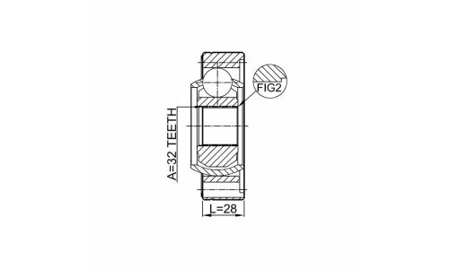Шрус карданного вала 32x86 Febest, арт. 1911-E46SHA