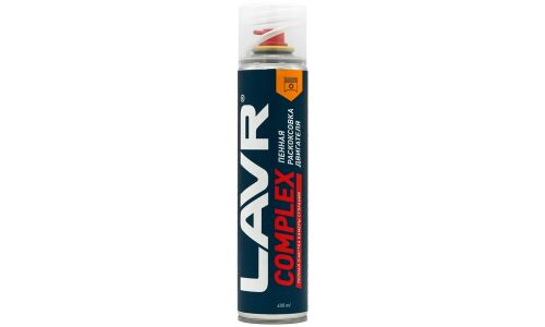 Раскоксовыватель Lavr Complex Foam Engine Carbon Cleaner, пенный, для бензиновых и дизельных двигателей до 4000см³, аэрозоль 400мл (+трубка), арт. Ln2510