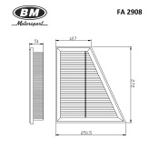 Фильтр воздушный BM, арт. FA 2908