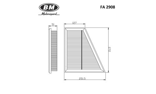Фильтр воздушный BM, арт. FA 2908