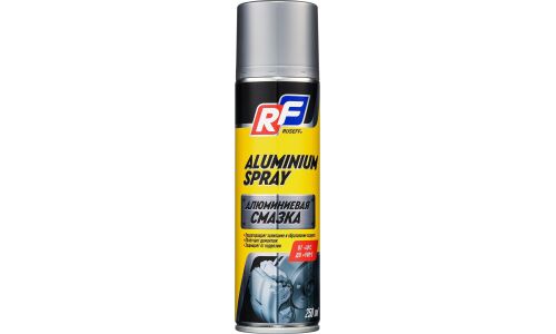 Смазка аэрозольная Ruseff Aluminium Spray, алюминиевая, термостойкая (до +900°C), для сильно нагретых и высоконагруженных элементов, баллон 250мл, арт. 16473N