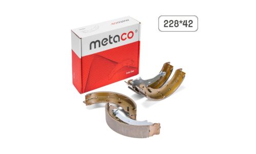 Колодки тормозные барабанные Metaco, комплект на ось (4 шт), арт. 3020-004