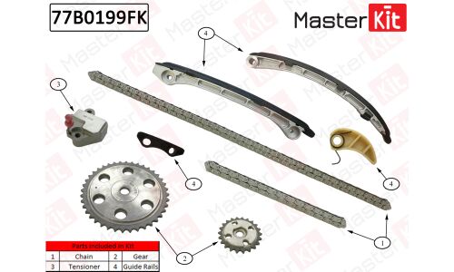Комплект для замены цепи ГРМ MasterKit, арт. 77B0199FK
