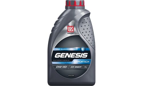 Масло моторное Лукойл Genesis Armortech 0w40, синтетическое, API SN/CF, ACEA A3/B3/B4, универсальное, 1л, арт. 3150660