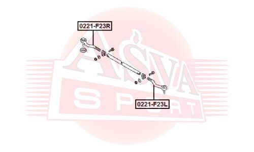 Наконечник рулевой тяги Asva, арт. 0221-F23L