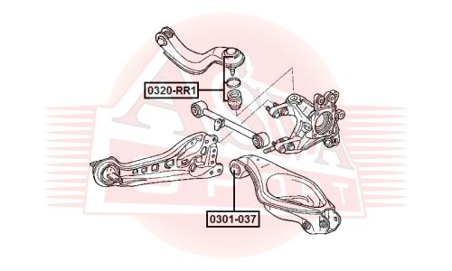 Опора шаровая заднего рычага | зад прав/лев Asva, арт. 0320-RR1