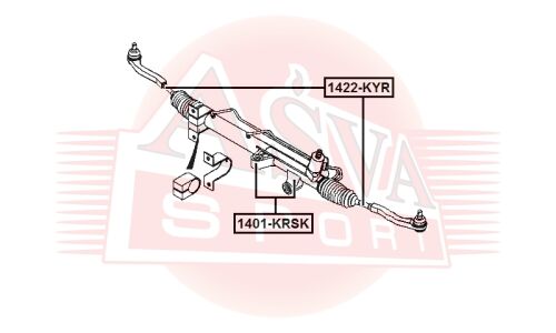 Тяга рулевая | перед прав/лев Asva, арт. 1422-KYR