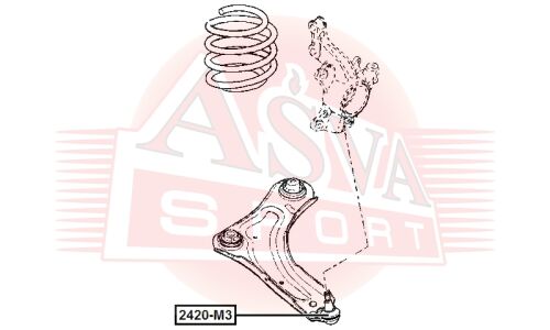 Опора шаровая Asva, арт. 2420-M3