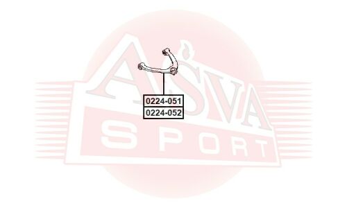 Рычаг подвески Asva, передний, верхний, левый, арт. 0224-052