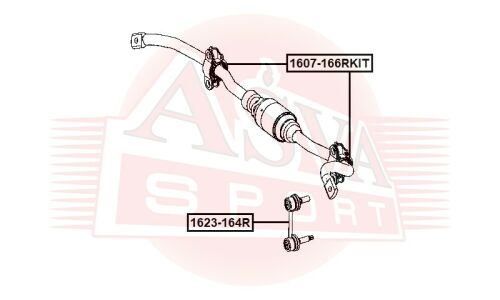 Втулка заднего стабилизатора Asva, арт. 1607-166RKIT