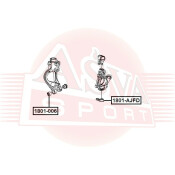 Сайлентблок поворотного кулака | перед Asva, арт. 1801-006