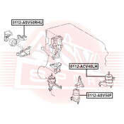 Опора двигателя верхняя | прав Asva, арт. 0112-ASV50RHU