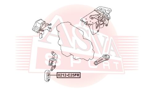 Опора (подушка) двигателя Asva, арт. 0212-C25FR