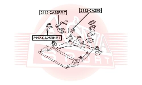 Опора двигателя задняя | зад Asva, арт. 2112-CA25G