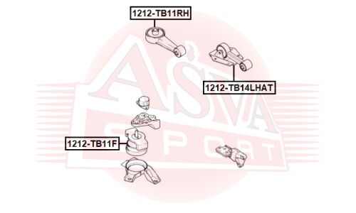 Опора двигателя левая | лев Asva, арт. 1212-TB14LHAT