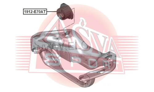 Опора (подушка) двигателя Asva, арт. 1912-E70AT