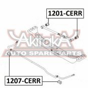 Втулка стабилизатора Asva, задняя, арт. 1207-CERR