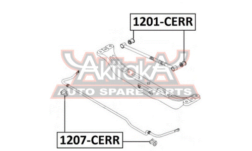 Втулка стабилизатора Asva, задняя, арт. 1207-CERR