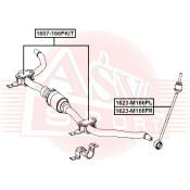 Втулка переднего стабилизатора Asva, арт. 1607-166FKIT