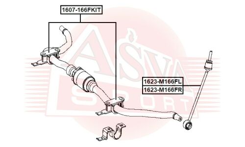 Втулка переднего стабилизатора Asva, арт. 1607-166FKIT