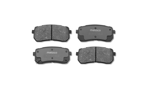 Колодки тормозные дисковые Metaco, задние, комплект на ось (4 шт), арт. 3010-064