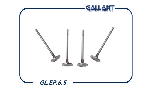 Комплект клапанов двигателя Gallant, 8 впускных + 8 выпускных, арт. GL.EP.6.5