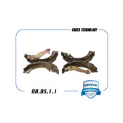 Колодки тормозные барабанные Brave, комплект на ось (4 шт), арт. BR.BS.1.1