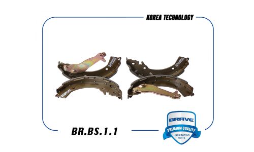 Колодки тормозные барабанные Brave, комплект на ось (4 шт), арт. BR.BS.1.1