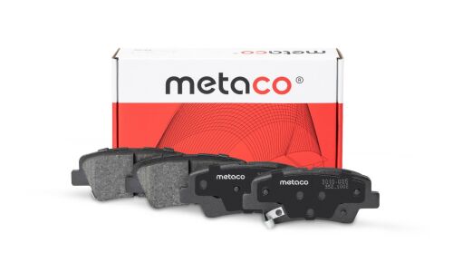 Колодки тормозные дисковые Metaco, передние, для Hyundai Solaris, комплект на ось (4 шт), арт. 3010-005