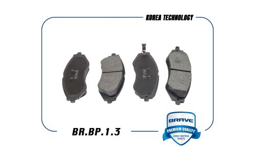 Колодки тормозные дисковые Brave, передние, комплект на ось (4 шт), арт. BRBP13