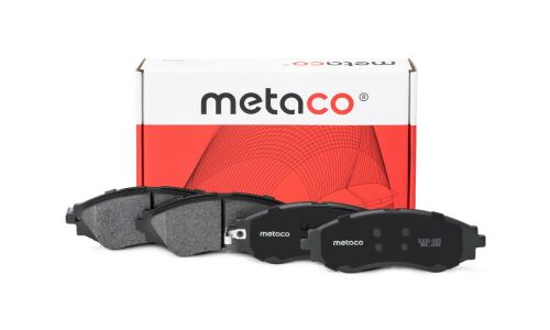 Колодки тормозные дисковые Metaco, передние, для Chevrolet Lacetti, комплект на ось (4 шт), арт. 3000-005